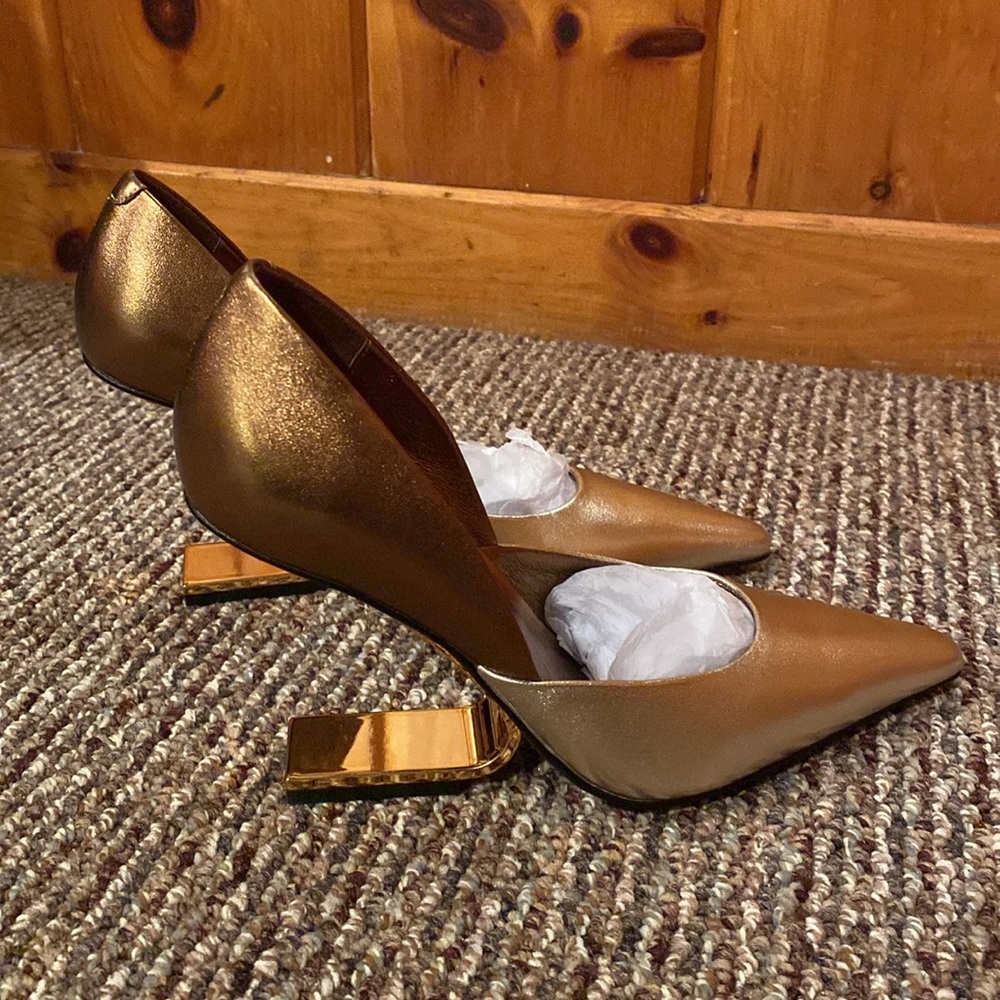 Jeffrey Campbell - metallic funky heels